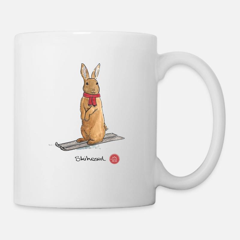Skihaserl - Tasse - Weiß