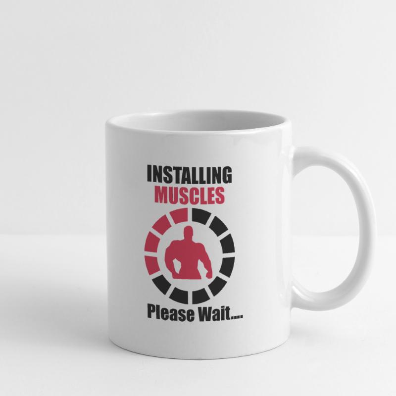 Installing Muscles (Loading) Funny Tasse