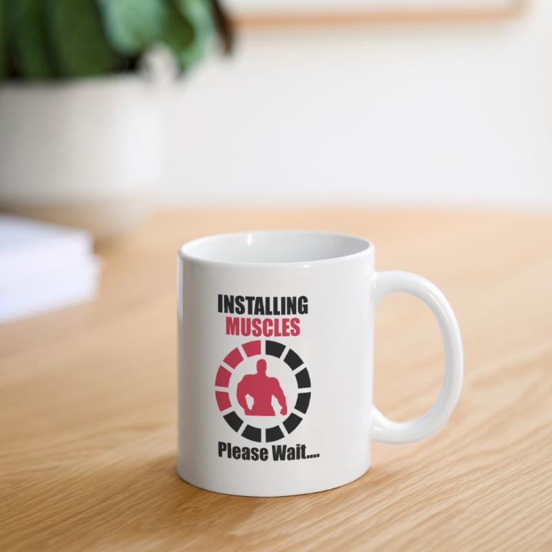 Installing Muscles (Loading) Funny Gym Mug
