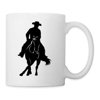 Westernreiter Spin - Tasse - Weiß - Rechts