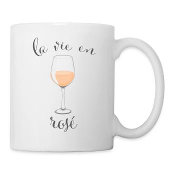 La vie en rosé - Mug blanc - blanc - Droite