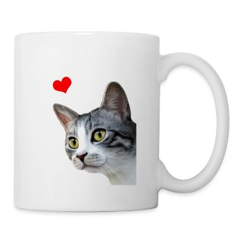 I HEART CATS Ich liebe Katzen Ein Herz für Katzen - Tasse - Weiß - Rechts