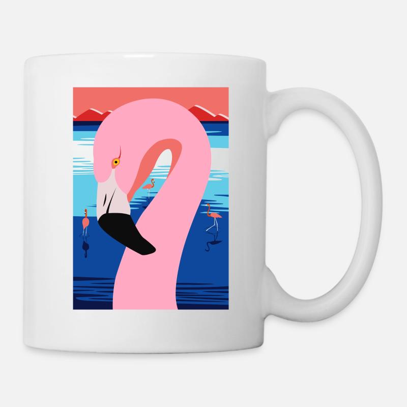 Sunset Flamingo - Tasse - Weiß