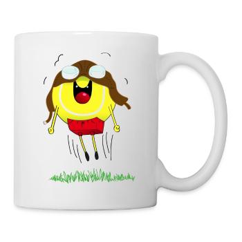 La balle de tennis volant! - Mug blanc - blanc - Droite