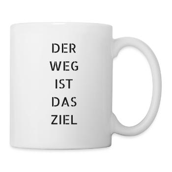 Der Weg ist das Ziel - Tasse - Weiß - Rechts