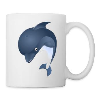 Delfin - Tasse - Weiß - Rechts