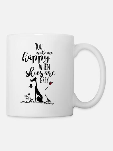 You make me happy - Tasse - Weiß
