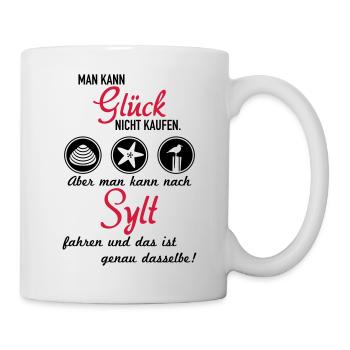 Glück Sylt - Tasse - Weiß - Rechts