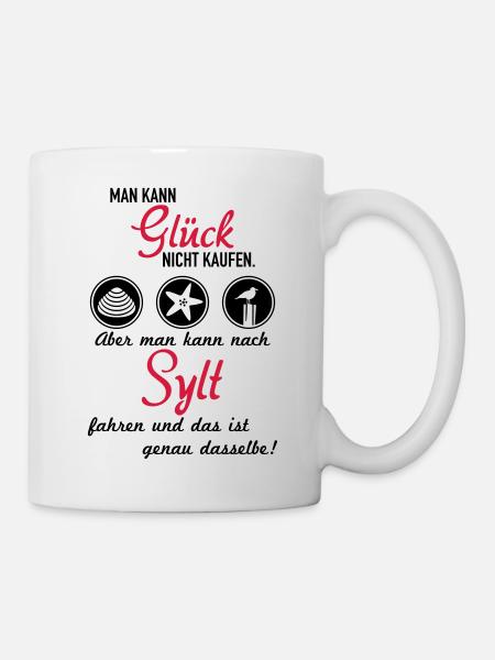 Glück Sylt - Tasse - Weiß