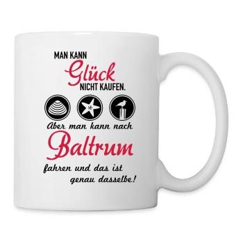 Glück Baltrum - Tasse - Weiß - Rechts