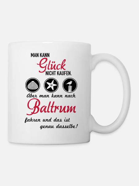 Glück Baltrum - Tasse - Weiß