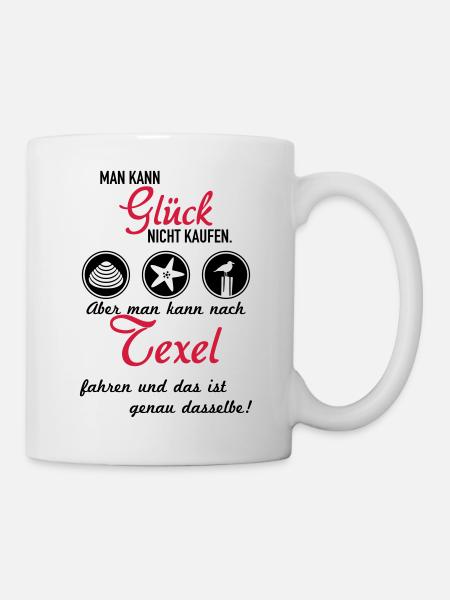 Glück Texel - Tasse - Weiß