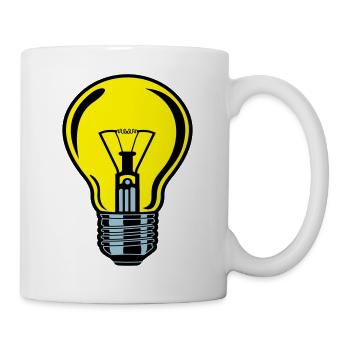 Glühbirne - Tasse - Weiß - Rechts
