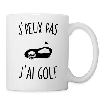 J'peux pas j'ai golf 1c - Mug blanc - blanc - Droite