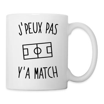 J'peux pas y'a match 1c - Mug blanc - blanc - Droite
