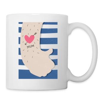 Mum Tattoo - Tasse - Weiß - Rechts