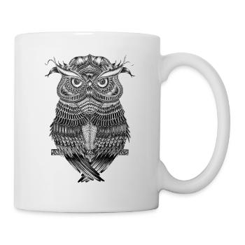 Eule - Tasse - Weiß - Rechts