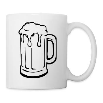 Bierkrug - Tasse - Weiß - Rechts