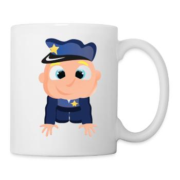 Bébé police - Mug blanc - blanc - Droite