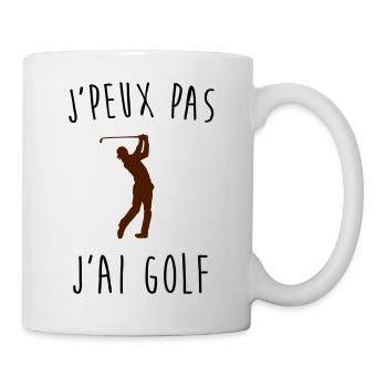 j'peux pas j'ai golf - Mug blanc - blanc - Droite