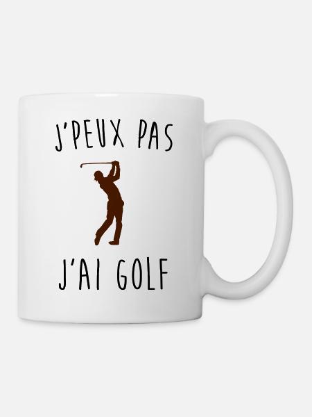 j'peux pas j'ai golf - Mug blanc - blanc