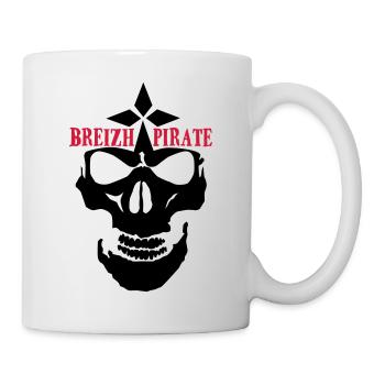 breizh pirate skull logo - Mug - white - Right