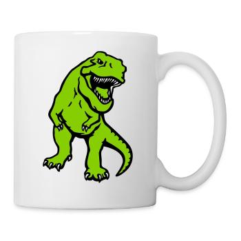T-Rex - Tasse - Weiß - Rechts