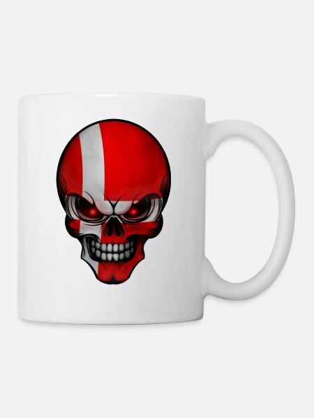 Totenkopf Daenemark - Tasse - Weiß
