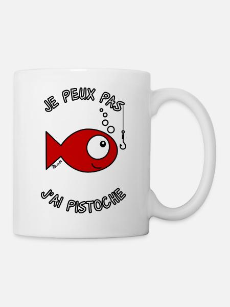 Poisson, J'ai Pistoche - Mug blanc - blanc