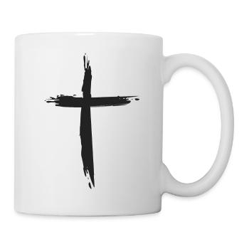 Kreuz - Tasse - Weiß - Rechts