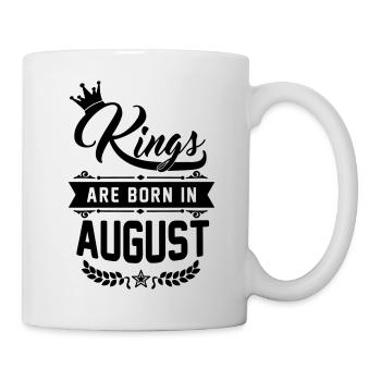 Kings are born in August - Mug - white - Right