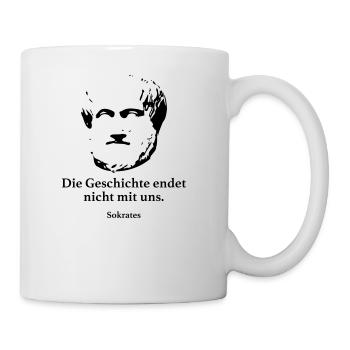 Sokrates: Die Geschichte endet nicht mit uns. - Tasse - Weiß - Rechts