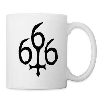 66 6 - Mug blanc - blanc - Droite