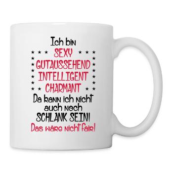 49 Ich bin sexy gutaussehend intelligent schlank - Tasse - Weiß - Rechts