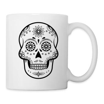 Sugar Skull / Totenkopf - Tasse - Weiß - Rechts