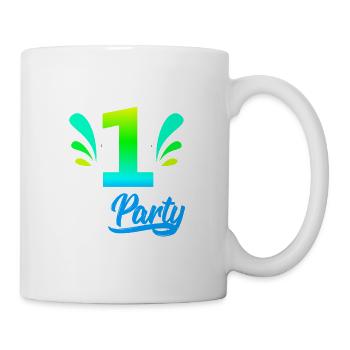 Ich bin 1 Jahr eins Kinder Geburtstag Party witzig - Tasse - Weiß - Rechts