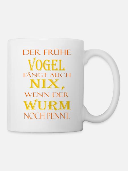 der frühe Vogel - Tasse - Weiß