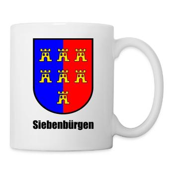 Wappen der Siebenbürger Sachsen "Siebenbürgen" - Tasse - Weiß - Rechts