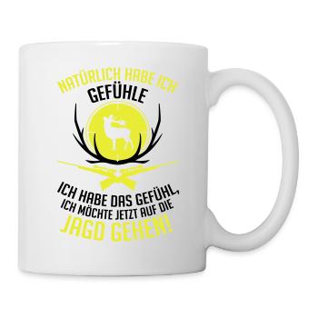 Jäger - ich habe Gefühle - Tasse - Weiß - Rechts