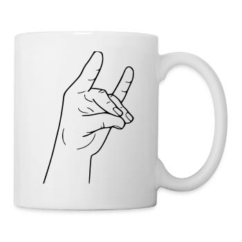 Hand Fuchs - Tasse - Weiß - Rechts