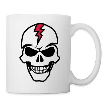 death head skull eclair dead haed - Mug - white - Right