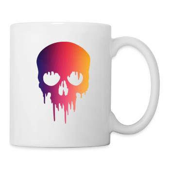 Melting Skull paint - Mug blanc - blanc - Droite