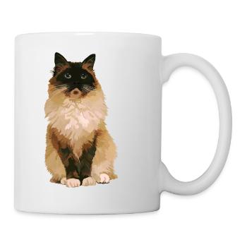 Ragdoll-Katze 1 - Tasse - Weiß - Rechts