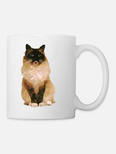 Ragdoll-Katze 1 - Tasse - Weiß