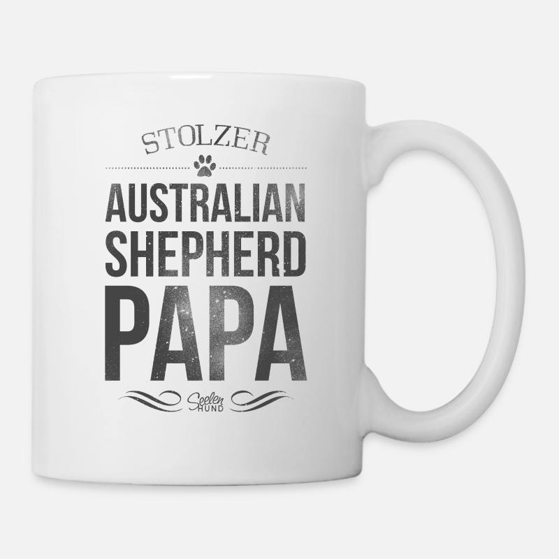 Stolzer Australian Shepherd Papa - Tasse - Weiß