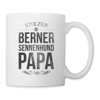 Stolzer Berner Sennenhund Papa - Tasse - Weiß - Rechts