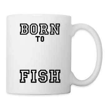 born to fish (Angeln, c, 1c) - Mug - white - Right