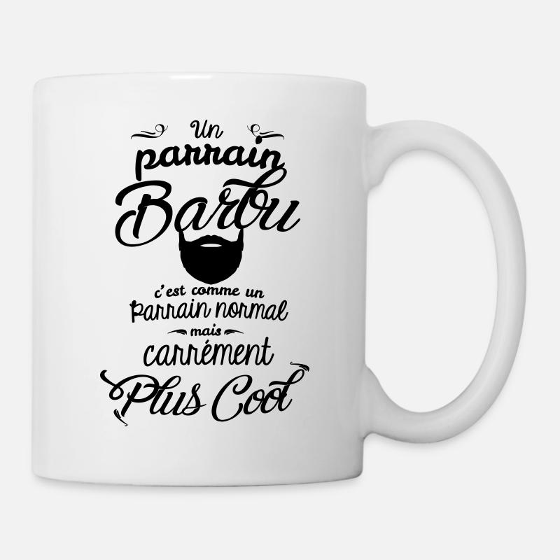 Un parrain barbu c'est carrément plus cool - Mug blanc - blanc