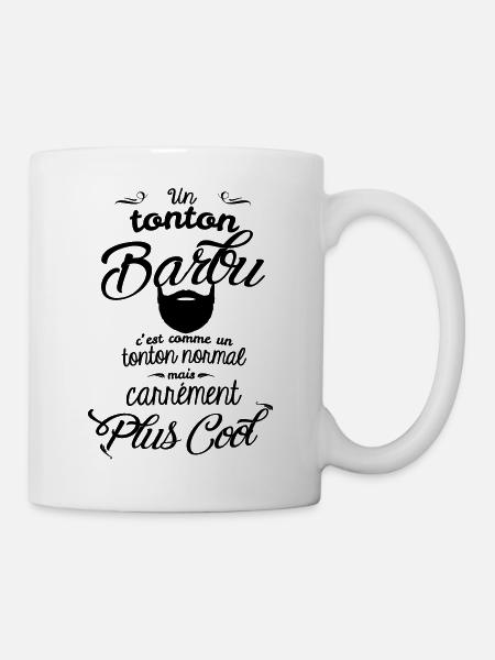 Un tonton barbu c'est carrément plus cool - Mug blanc - blanc