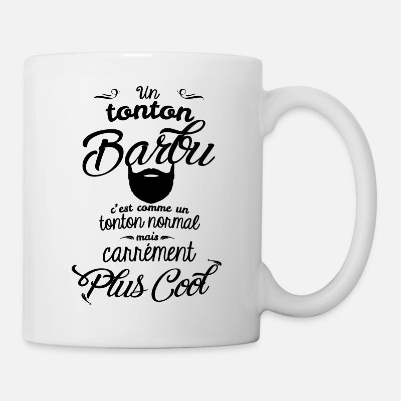 Un tonton barbu c'est carrément plus cool - Mug blanc - blanc
